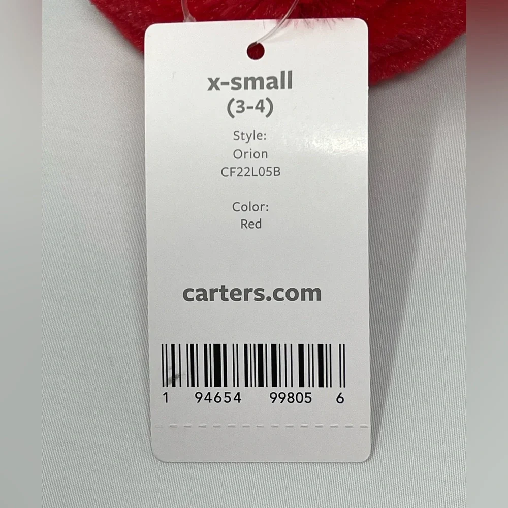 NIB Toddler Carters Size XS 3/4 Orion Comfort Fit Slippers Soft Red‎ Fire Truck